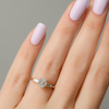 1.50 -3.50 CT Oval Cut CVD Diamond Three Stone Style Engagement Ring
