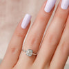 2.0 - 4.0 CT Elongated Cushion Cut CVD Diamond Bezel Hidden Halo Engagement Ring