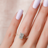 2.0 - 4.0  CT Radiant Cut CVD Diamond Dainty Engagement Ring