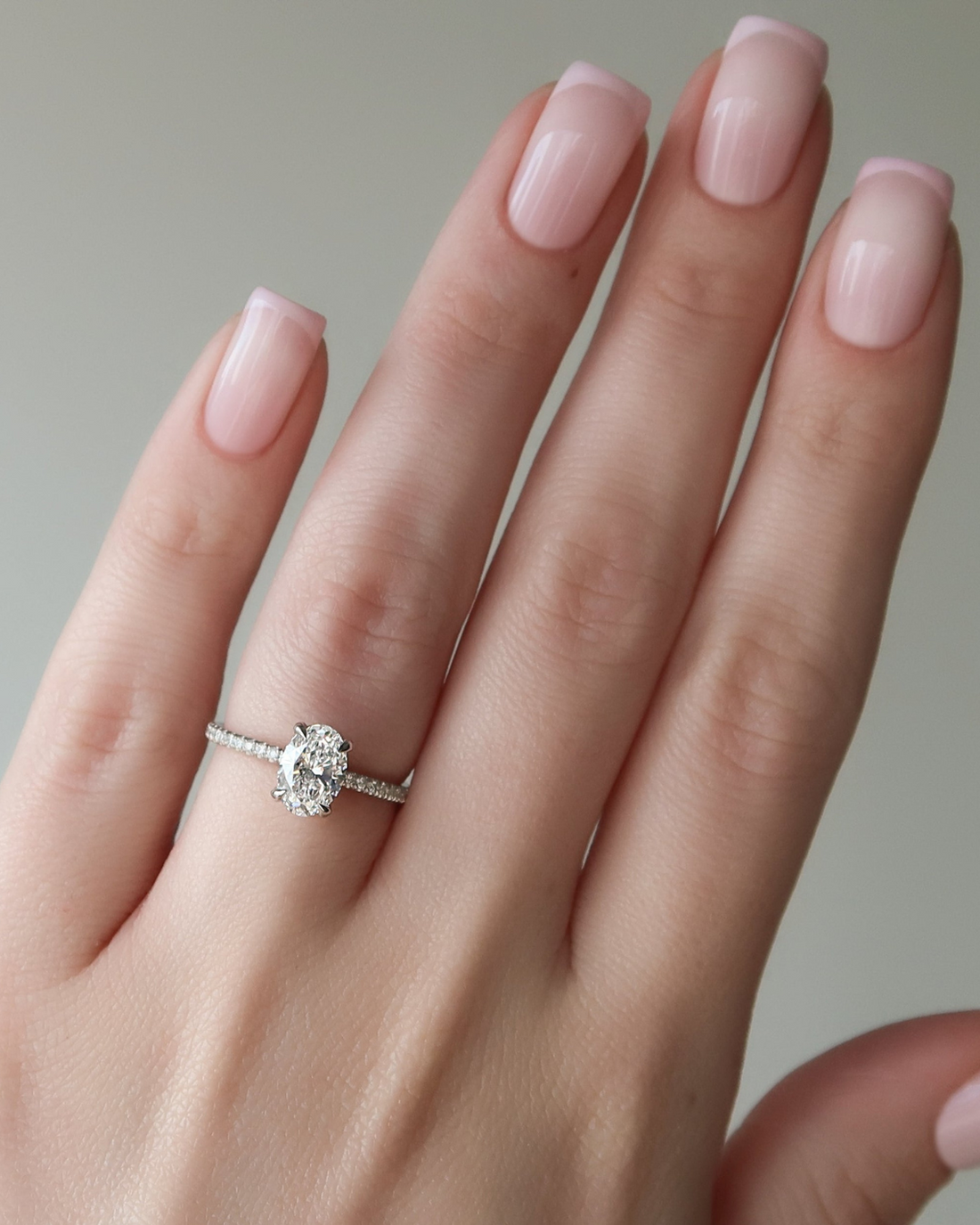 1.50 - 3.50 CT Oval Cut CVD Diamond Hidden Halo & Pave Engagement Ring