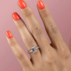 2.0 - 4.0 CT Emerald Cut CVD Diamond twisted Engagement Ring