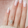 2.0 - 4.0  CT Radiant Cut CVD Diamond Twisted & Hidden Halo Engagement Ring