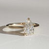 1.5 - 2.5 CT Pear CVD Diamond Solitaire Engagement Ring