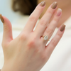 2.0 - 4.0  CT Oval Cut CVD Diamond Dainty Engagement Ring