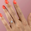 2.0 - 4.0 CT Elongated Cushion Cut CVD Diamond Hidden Halo Engagement Ring