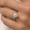 2.0ct Round Moissanite Solitaire Diamond Engagement Ring