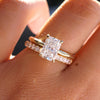 2.0 -4.0 CT Radiant CVD Diamond Solitaire Engagement Ring