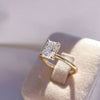 2.0 -4.0 CT Radiant CVD Diamond Solitaire Engagement Ring