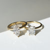 2.0 -4.0 CT Radiant CVD Diamond Solitaire Engagement Ring