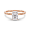 2.0 -4.0 CT Radiant CVD Diamond Solitaire Engagement Ring
