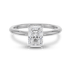 2.0 -4.0 CT Radiant CVD Diamond Solitaire Engagement Ring