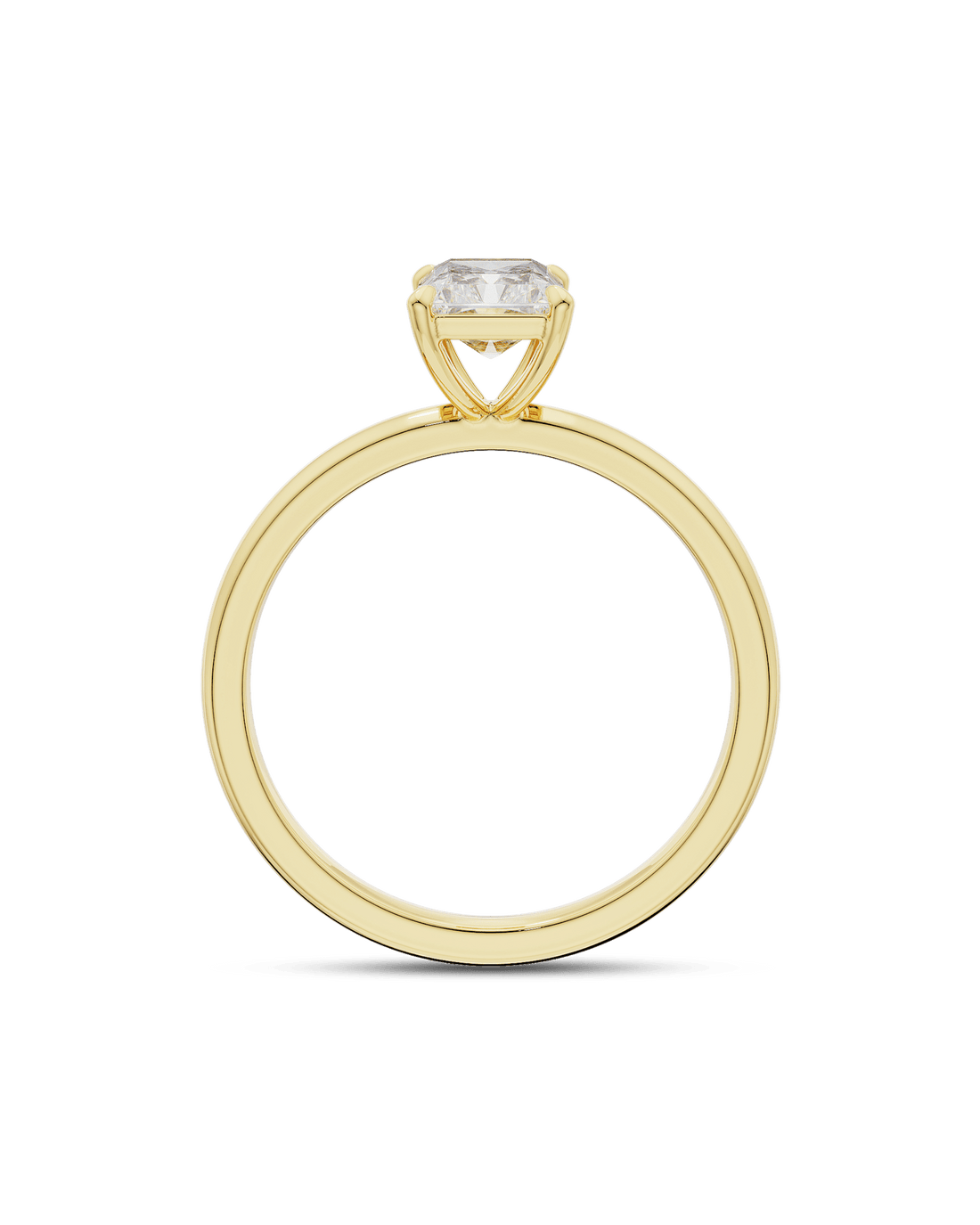 2.0 -4.0 CT Radiant CVD Diamond Solitaire Engagement Ring