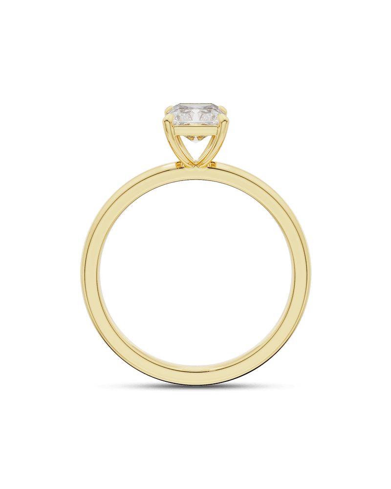 2.0 -4.0 CT Radiant CVD Diamond Solitaire Engagement Ring