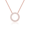 0.23 TCW Round Moissanite Diamond Circle Pendant Necklace