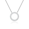0.23 TCW Round Moissanite Diamond Circle Pendant Necklace