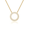 0.23 TCW Round Moissanite Diamond Circle Pendant Necklace