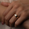 1.0CT-2.0CT Superb Scissor Cut Moissanite Diamond East West Flush Engagement Ring