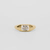 1.0CT-2.0CT Superb Scissor Cut Moissanite Diamond East West Flush Engagement Ring
