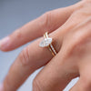 1.0CT Marquise Cut Solitaire Moissanite Engagement Ring