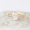 1.93CT Oval Cut Moissanite Solitaire Engagement Ring in 14K Rose Gold