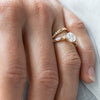 1.35CT Round Cut Moissanite Diamond Engagement Ring in 14K Rose Gold