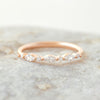 0.26ctw Marquise and Round Cut Half Eternity Wedding Band