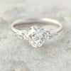 1.33CT Oval Cut 3 Stone Moissanite Engagement Ring