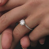 1.35CT Round Cut 6 Prong Solitaire Moissanite Engagement Ring