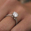 1.35CT Round Cut 6 Prong Solitaire Moissanite Engagement Ring
