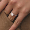 1.35CT Round Cut 6 Prong Solitaire Moissanite Engagement Ring
