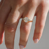1.40 -2.50 Carats cushion Shaped CVD Diamond Three Stone Style Engagement Ring