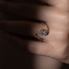 1.0CT-2.0CT Oval Cut Unique Wave Diamond Engagement Ring