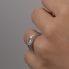 1.0CT-2.0CT East West Emerald Cut Moissanite Diamond Engagement Ring