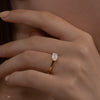 1.0CT-2.0CT East West Emerald Cut Moissanite Diamond Engagement Ring