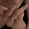 1.0CT-2.0CT Round Cut Moissanite Diamond Tension Set Engagement Ring