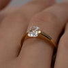 1.0CT-2.0CT Radiant Cut Moissanite Diamond Thick Engagement Ring