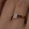 1.0CT-2.0CT Radiant Cut Moissanite Diamond Thick Engagement Ring