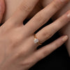 1.0CT-2.0CT Radiant Cut Moissanite Diamond Thick Engagement Ring