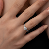 1.0CT-2.0CT Radiant Cut Moissanite Diamond Thick Engagement Ring