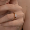 1.0CT-2.0CT East West Oval Cut Moissanite Diamond Thick Engagement Ring