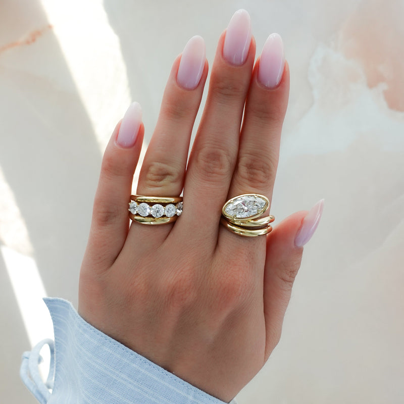 The Ultimate Elongator: Contoured Club Marquise Ring