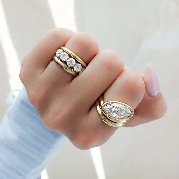 The Ultimate Elongator: Contoured Club Marquise Ring