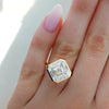 Modern Geometry: The Penumbra Tilted Asscher Bezel Ring