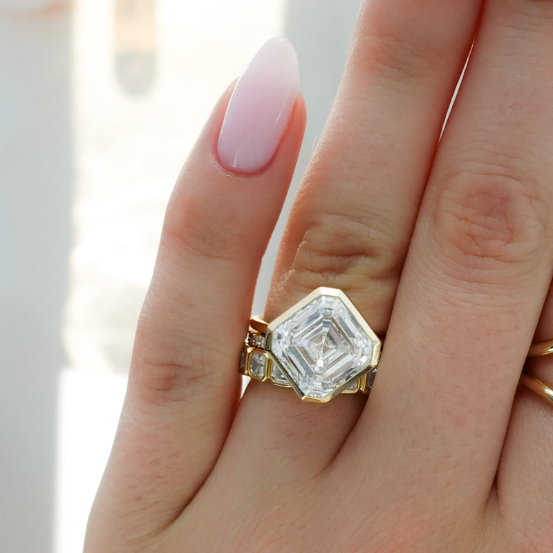 Modern Geometry: The Penumbra Tilted Asscher Bezel Ring