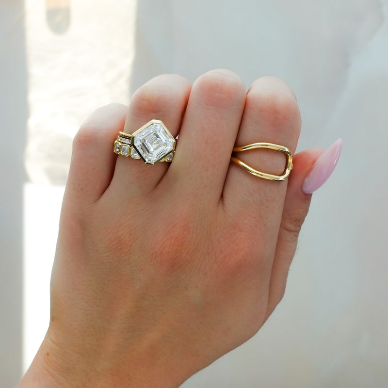 Modern Geometry: The Penumbra Tilted Asscher Bezel Ring