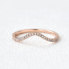 1.3 MM Round Brilliant Cut Curved Stacking Wedding Band