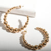 Beaded Gold Hoops for Women