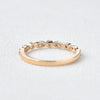 0.22CTW Round Brilliant Cut Bezel Set Unique Vintage Wedding Band