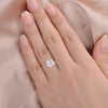 2.0CT Princess Cut Moissanite Solitaire Bridal Ring Set