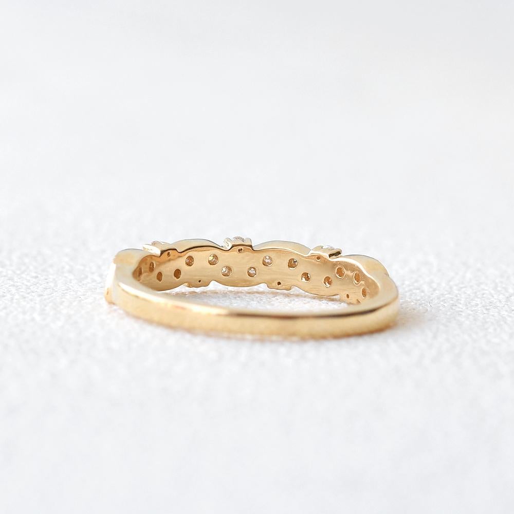 0.39CTW Round Brilliant Cut Moissanite Bridal Stack Wedding Band